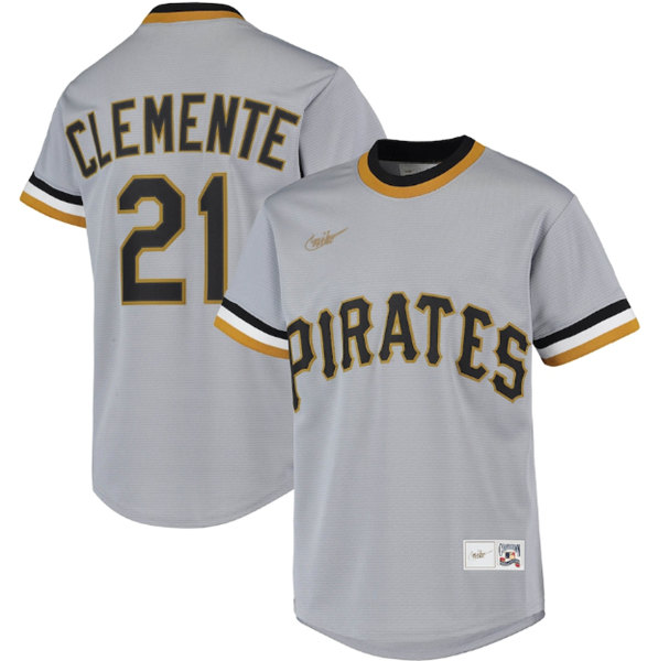 Men's Pittsburgh Pirates #21 Roberto Clemente Grey Stitched Jersey Men's Pittsburgh Pirates #21 Roberto Clemente Grey Stitched Jersey